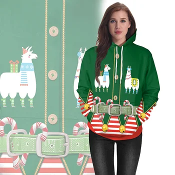 Fantazja Na Boże Narodzenie Kawaii Sweter Bluza Unisex Odzież Sweter Z Długim Rękawem I Nadrukiem Wapiti Modne Dorywczo Odzież Uliczna