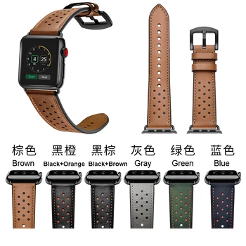Kolor szary Skórzany Pasek Do Godzin 42 mm 44 mm Dla Apple Watch Series 4 5 Szerokość 22 mm Pasek Do zegarka ze Skóry Naturalnej Smycze Dla Applewatch