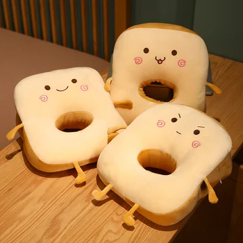 32*28*18 cm Symulacja Chleba Toast Pluszowe Poduszki Nadziewane Chleb Spożywczy Poduszka Sofa Krzesło Wystrój Poduszka Do Snu Dziewczyna Prezent Na Urodziny